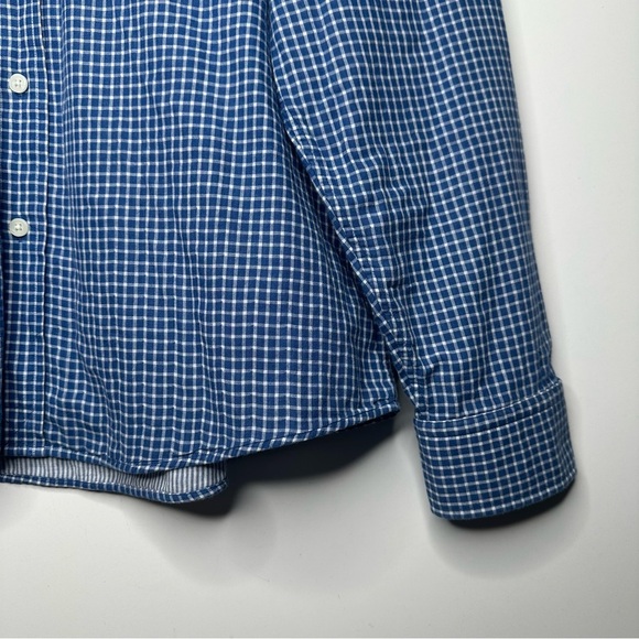 Jack Spade Blue Check Button Down Shirt Size Large - Picture 3 of 7